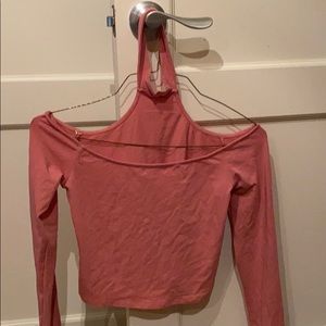 Neck choker, off the shoulder crop top